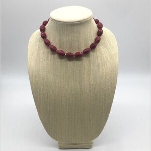 NEW White House Black Market Genuine Dyed Jade Necklace